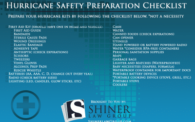Shiner Law Group Hurricane Safety Preparedness Checklist
