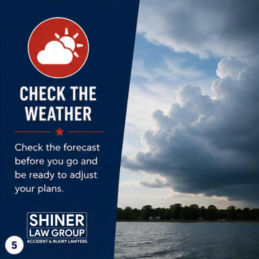 Check the weather before boating — Shiner Law Group boating safety tips