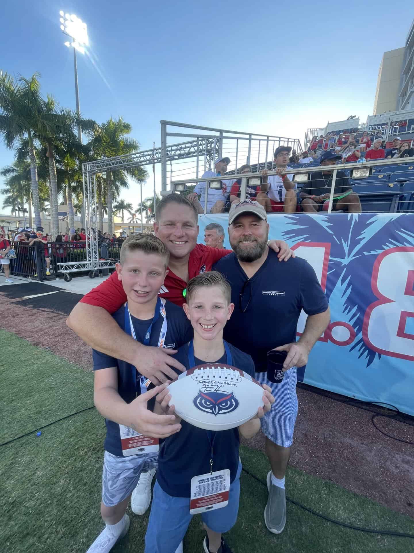 Shiner Law Group supporting FAU athletics and local youth in South Florida