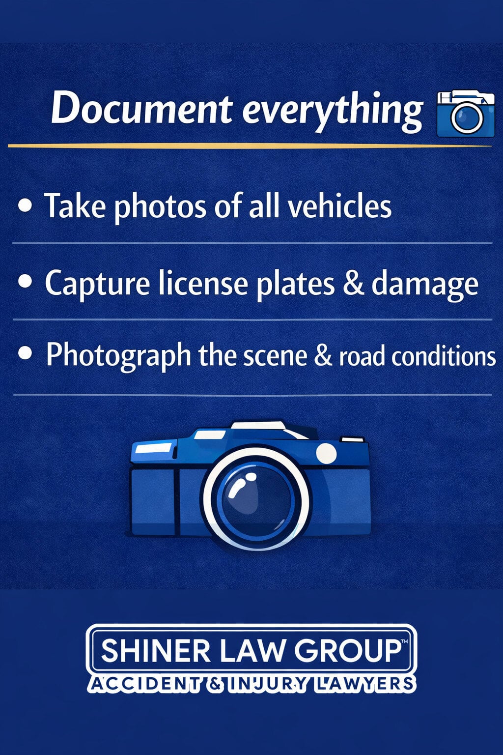 Step 3 after a car accident: document everything with photos and witness information