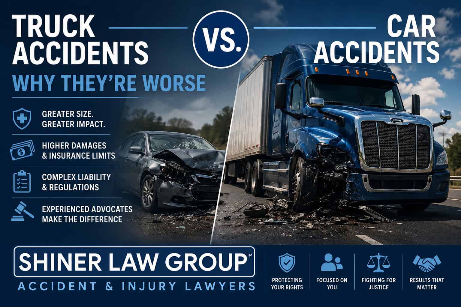 Truck Accidents vs Car Accidents: why They're Worse — Shiner Law Group