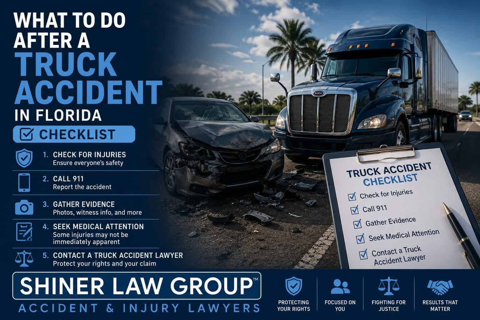 What to Do After a Truck Accident in Florida (Checklist) — Shiner Law Group