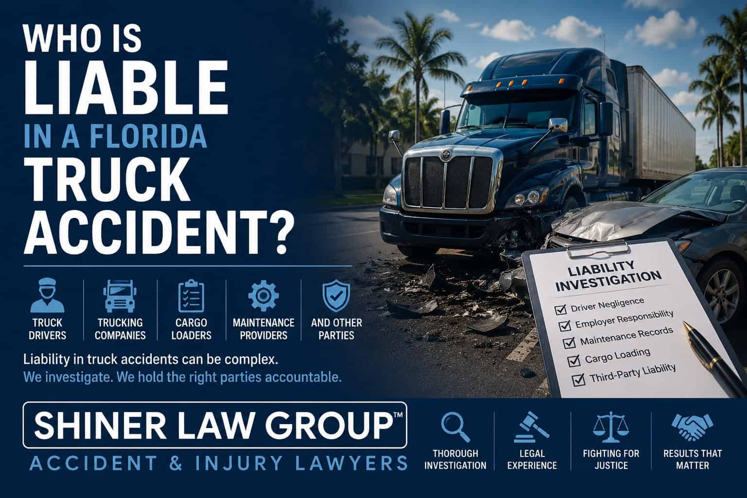 Who is Liable In A Florida Truck Accident — Shiner Law Group