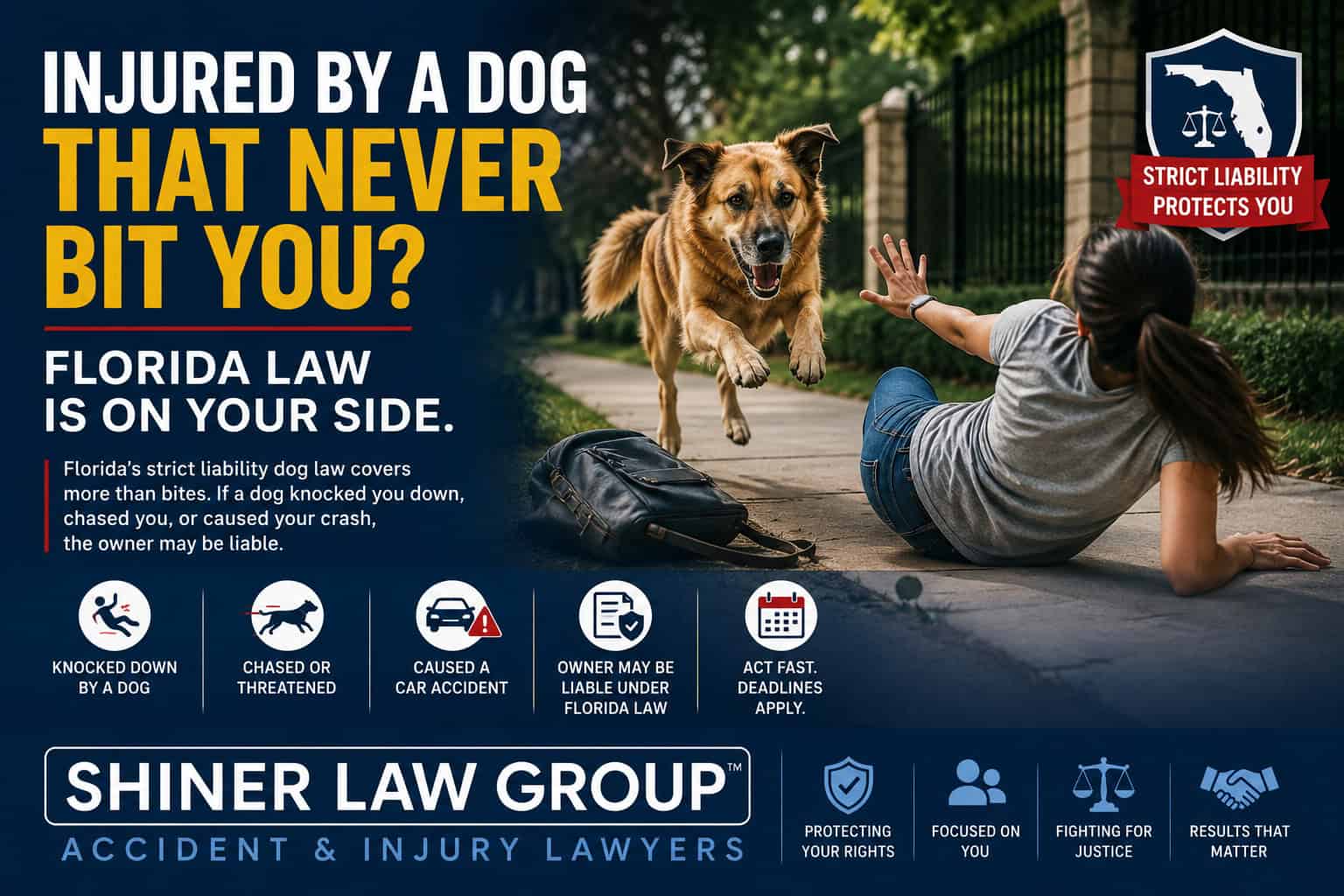 Injured by a Dog That Never Bit You? Florida Law Is on Your Side - Shiner Law Group