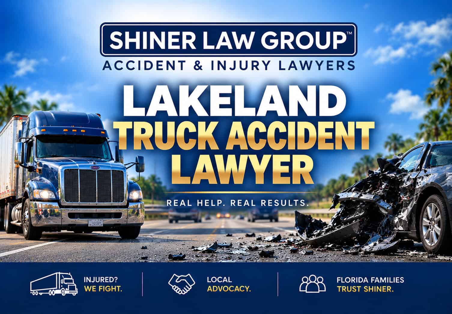 Lakeland truck accident lawyers at Shiner Law Group taking on trucking companies for Polk County crash victims